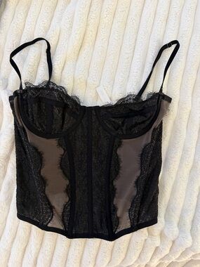 Urban Outfitters Black Lace Corset size small